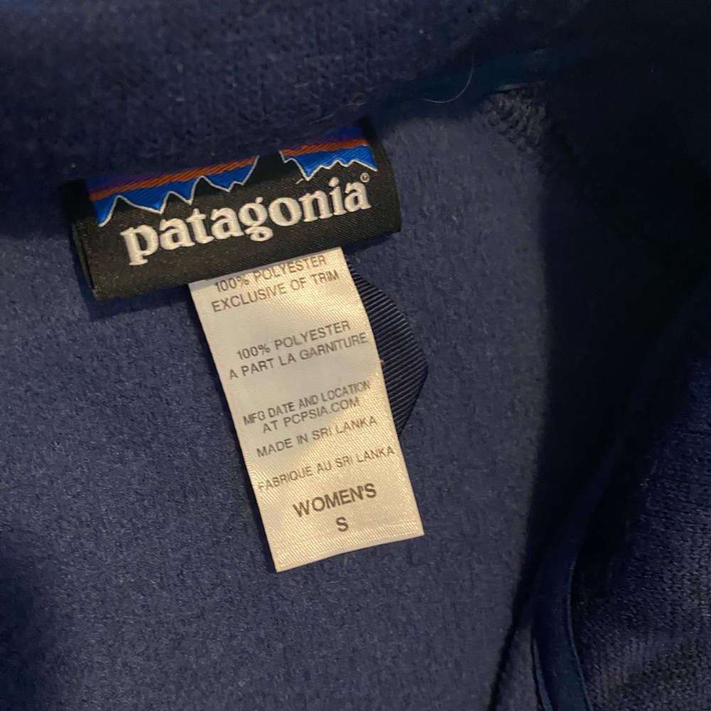 Patagonia Better Jacket - fleece lining, cargo pockets - navy blue - small
